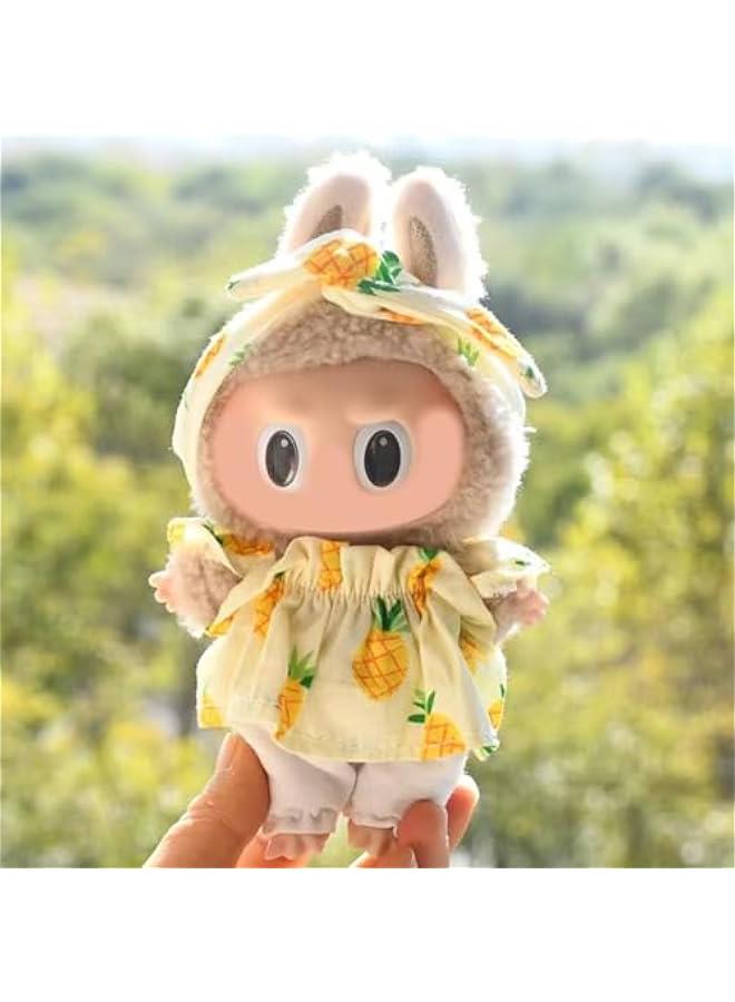 Clothes for 17cm Dolls Flower Clothes Accessories, Cute Outfit Suitable for 6.69inch (17cm) Doll Soft Cotton Clothing Replacement(No Doll)